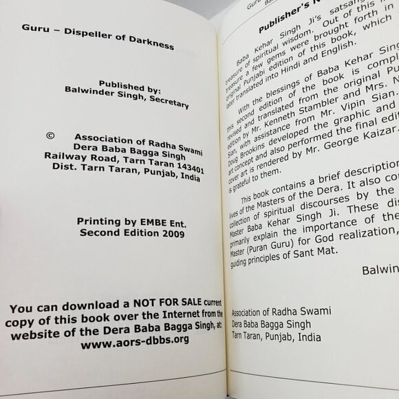 GURU Dispeller of Darkness by Baba Kehar Singh Ji Punjab India Spirituality Book - Picture 5 of 12